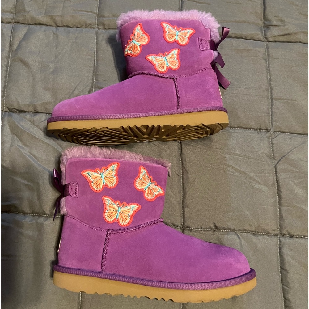 Girls New K Mini Bailey Bow Butterfly Uggs